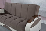 7star shelly sofa bed in Black/grey or brown/cream 3 seater fabric Sofabed 100% made in turkey with 2 free cushions