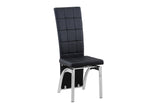 Faux Leather High Back Dining Chairs with Chrome Frame Available in Grey , Beige , Black Brown, Cappuccino and White