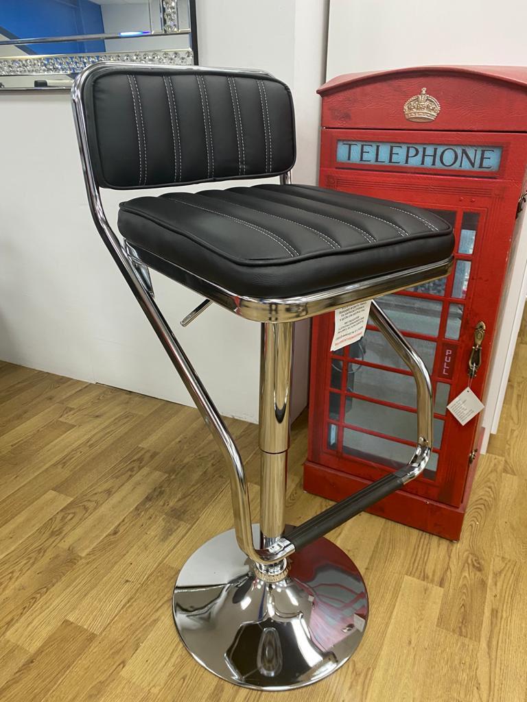 Set of Magic Bar Stool Chrome Base Steel Tube with Gas Lift