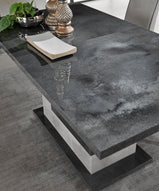 7star Hilton High Gloss Grey Italian Matching pedestal Coffee table, Side table, TV unit & 2 Door Cabinet
