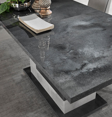 7star Hilton High Gloss Grey Italian Pedestal a juego Mesa de centro, mesa auxiliar, mueble de TV y armario de 2 puertas