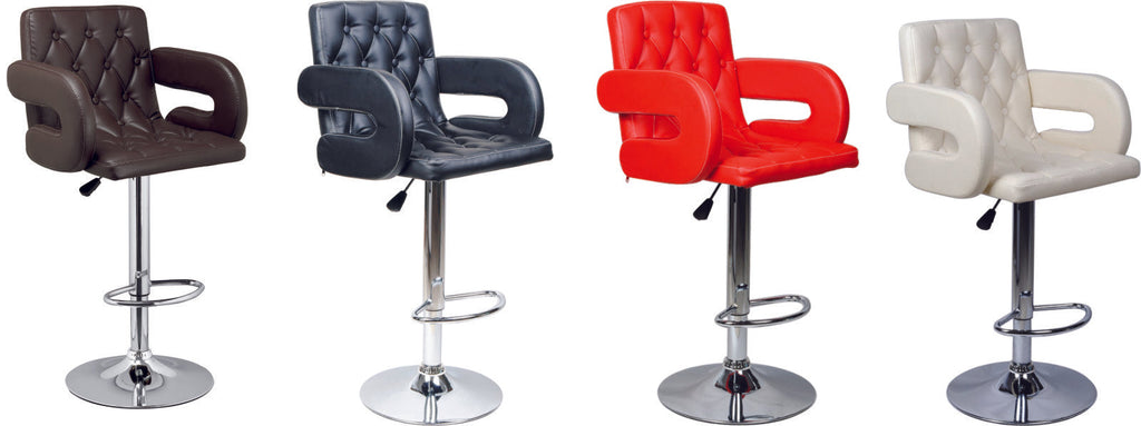 7Star Set of Smart Faux Leather/Plush Velvet Bar Stools