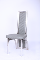 7Star Polo High Back Panel base Dining Chairs diamond stitch design in Faux leather & plush velvet Furniture Sales