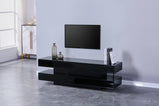 7star Mercury MDF wood High gloss Tv unit with 2 open shelfs & 2 large capacity drawers