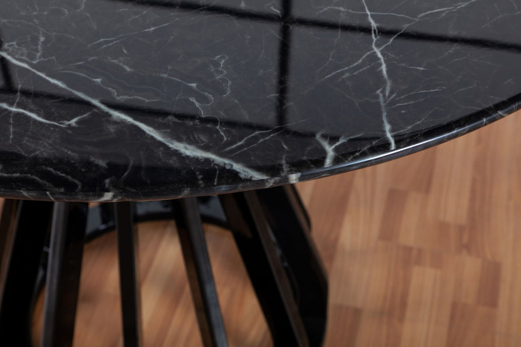 Marble high clearance dining table