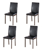 7STAR Bella sillas de comedor de cuero sintético acolchado con espuma fuerte estructura de metal caja de 4 o 6