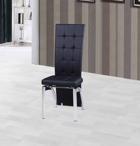 Faux Leather High Back Dining Chairs with Chrome Frame Available in Grey , Beige , Black Brown, Cappuccino and White