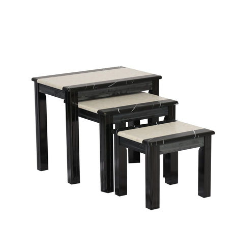 Marble Effect Gloss Finish Nest of Sets Table in different colours and designs