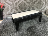 Marble effect mdf gloss finish wooden Coffee Table in Black , grey, white as pictures