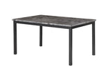 RUBY high gloss marble effect DINING TABLE in charcoal BLACK, BROWN, GREY and wenge